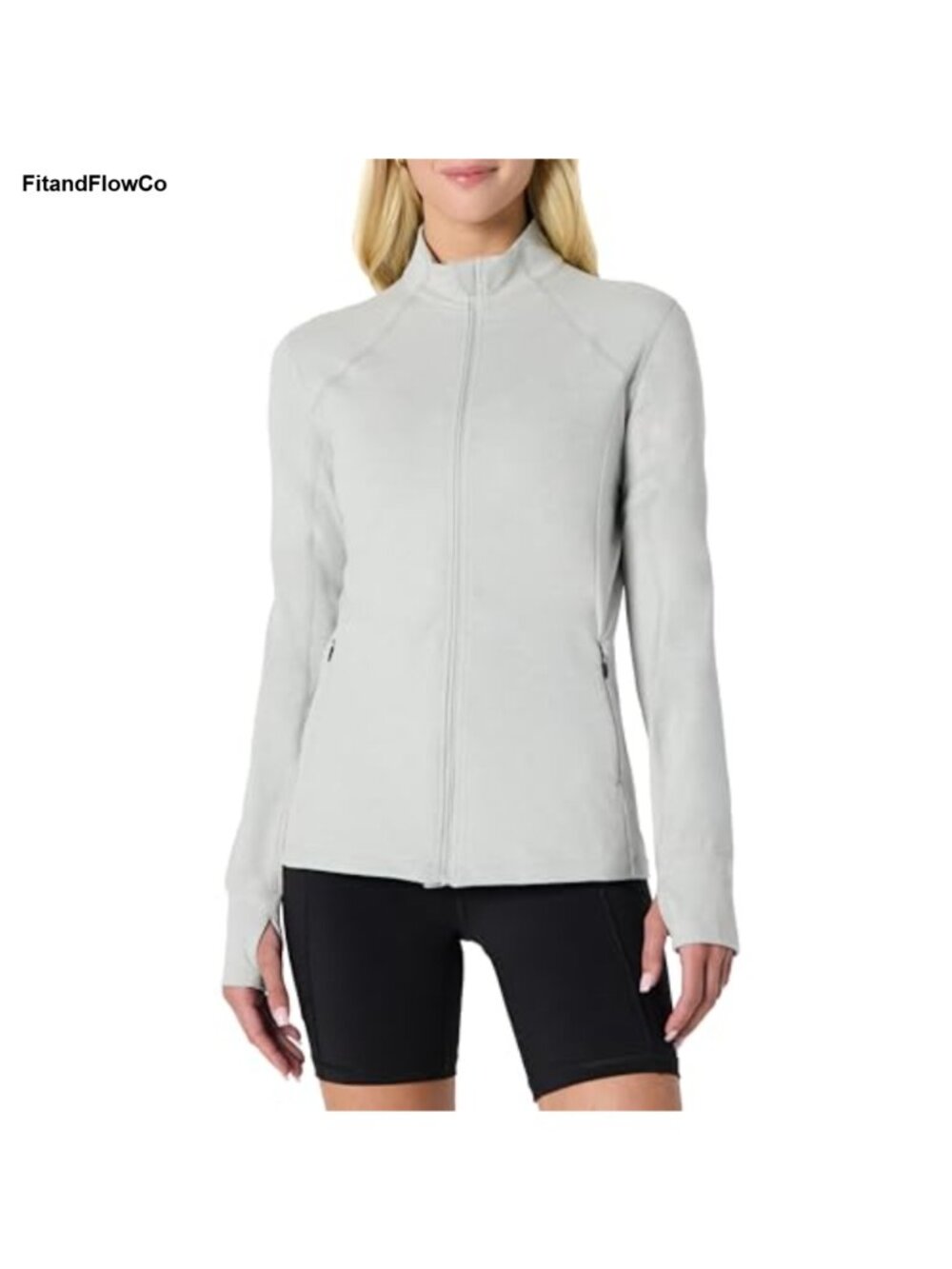 Women's Soft Performance Zip Up Athletic Running Jacket Slim Fit